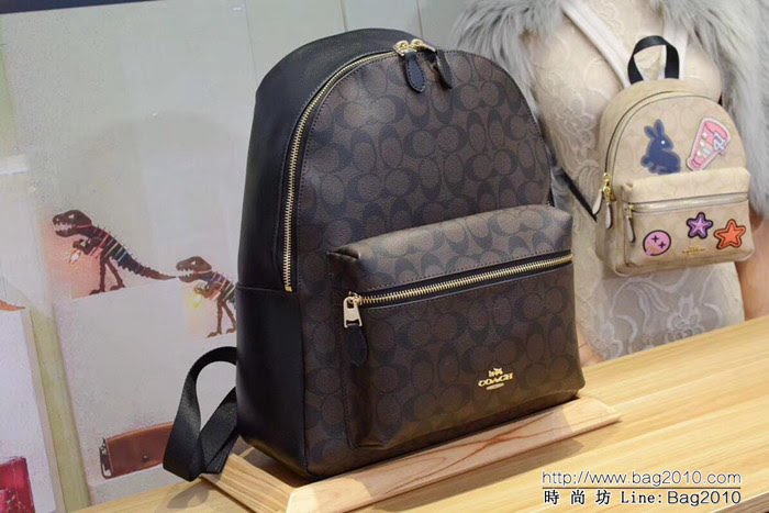 COACH蔻馳 專櫃原單 大號配頭層牛皮 雙肩包款 58314 氣質百搭款  Chz1133